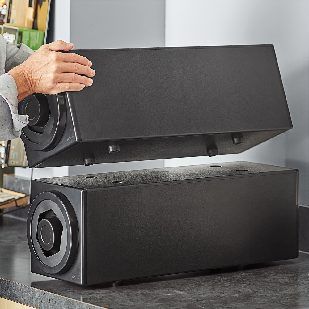 Диспенсер для стаканов пластиковый коммерческий черный 20,5х20,5х62 см