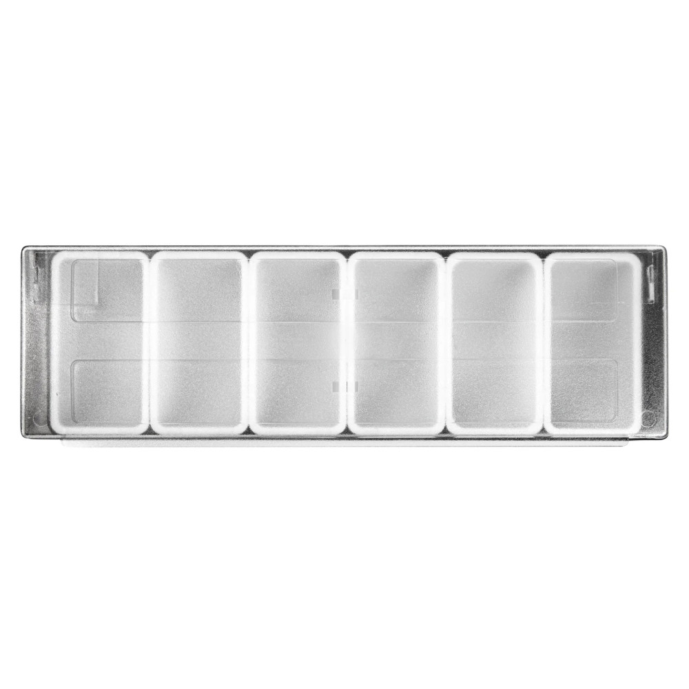 Ящик барный пластиковый 6 секций черный 50х16х9 см