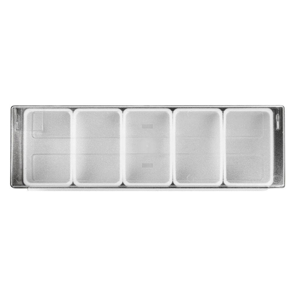 Ящик барный пластиковый 5 секций черный 50х16х9 см