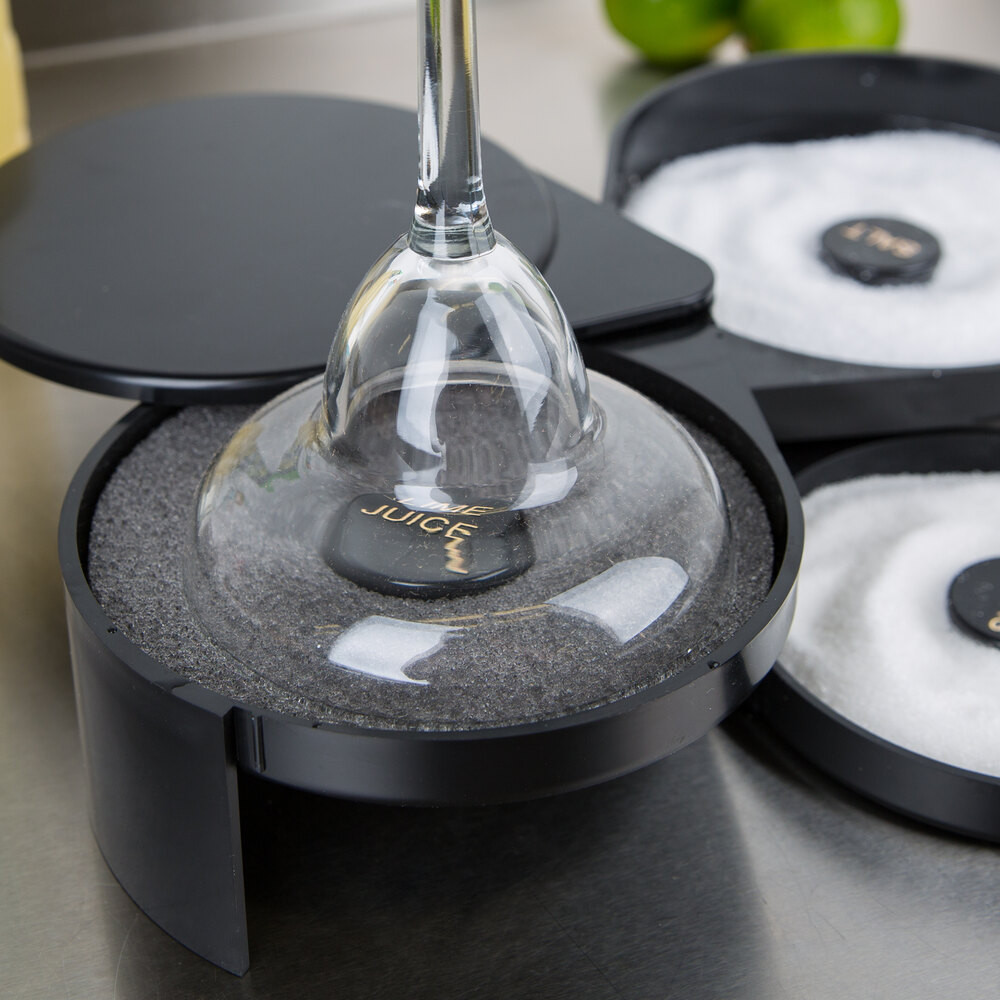 Риммер барный пластиковый 3 секции черный 20х16х7,5 см