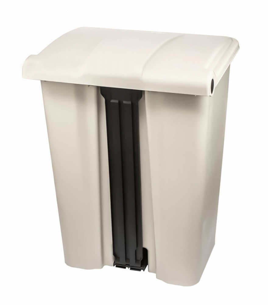 Контейнер для мусора пластиковый One Chef Step On бежевый с педалью 45 л 400х600х370 мм