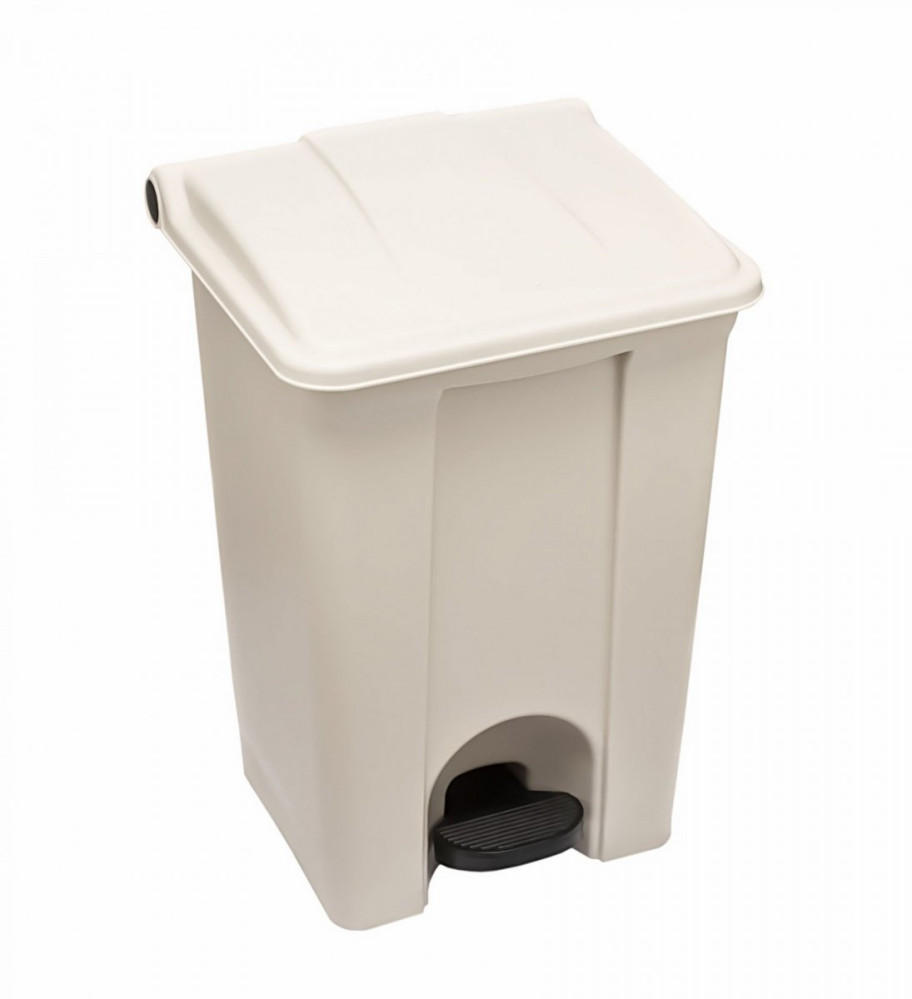 Контейнер для мусора пластиковый One Chef Step On бежевый с педалью 45 л 400х600х370 мм