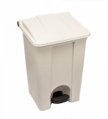 Контейнер для мусора пластиковый One Chef Step On бежевый с педалью 45 л 400х600х370 мм
