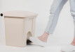 Контейнер для мусора пластиковый One Chef Step On бежевый с педалью 30 л 380х430х370 мм