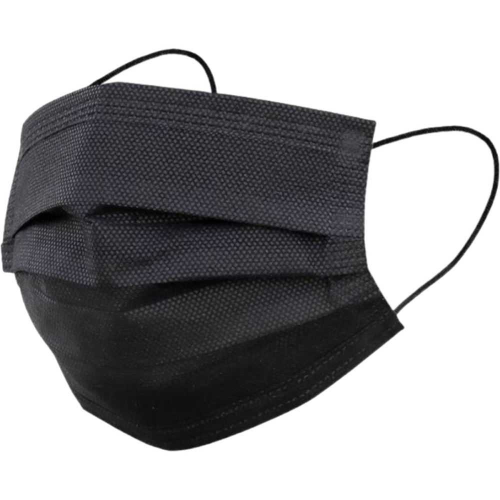 Маска медицинская трехслойная черная 1 шт (50 шт/уп)