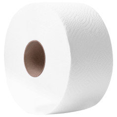 Туалетная бумага Джамбо Papero двухслойная белая 75 м 1 рулон (12 рул/уп)