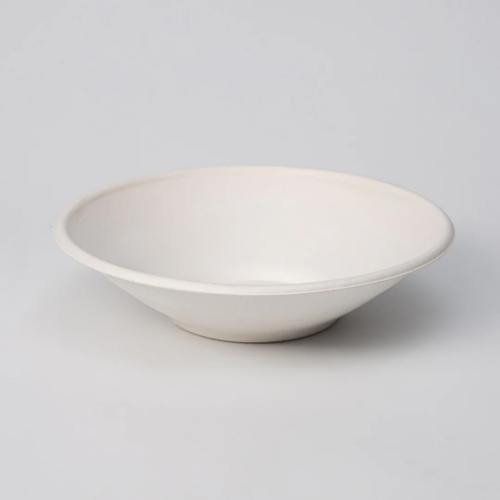 Салатник из сахарного тростника круглый белый 700 мл 185х48 мм 125 шт/уп (4 уп/ящ)