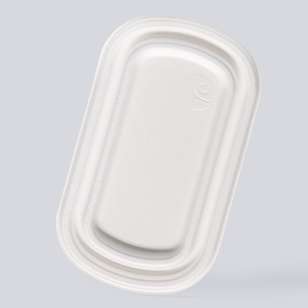 Крышка из сахарного тростника для салатника 19009, 19010 белая 230х135 мм 50 шт/уп