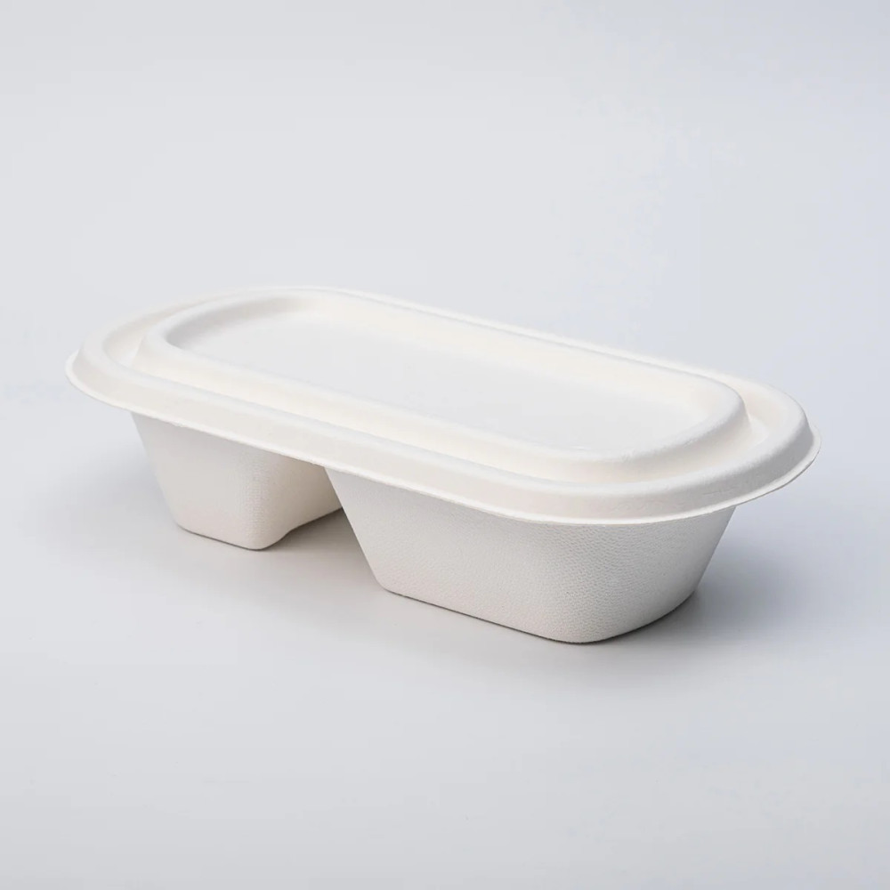 Крышка из сахарного тростника для салатника 19009, 19010 белая 230х135 мм 50 шт/уп