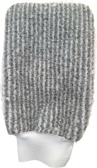 Перчатка для уборки микрофибра/полиэстер/нейлон Риал двусторонняя бело-серая 20х15 см