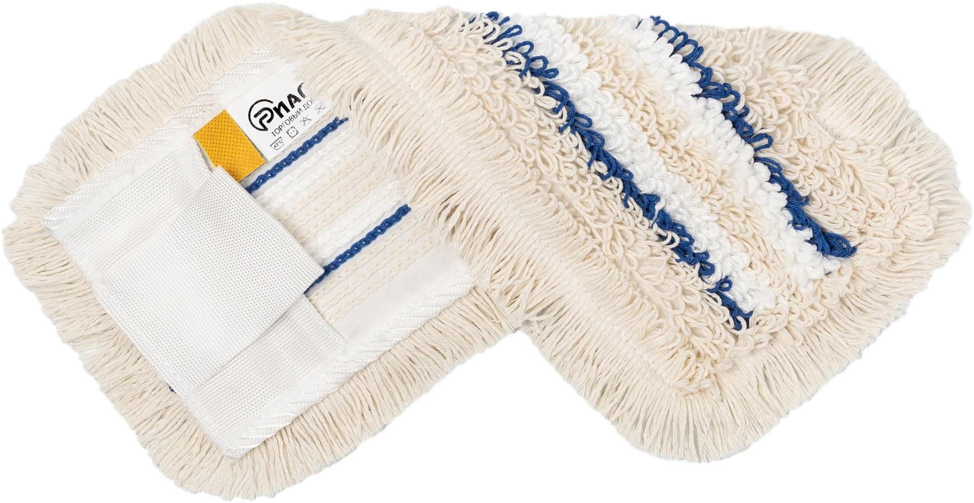 Моп для швабры хлопок/полиэстер/микрофибра Риал Трио петельный 40 см