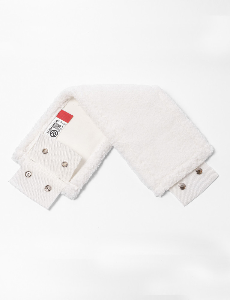 Моп для швабры из микрофибры Риал белый на кнопках 46 см