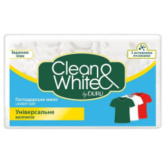 Мыло хозяйственное универсальное Duru Clean&White твердое 120 г 4 шт/уп (21 уп/ящ)