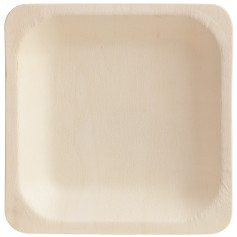 Тарелка деревянная квадратная 140х140х20 мм 50 шт/уп