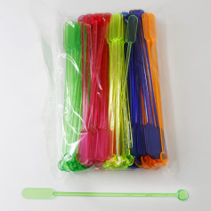 Мешалка для коктейлей пластиковая Весло ассорти 200 мм 100 шт/уп