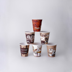 Стакан бумажный однослойный с рисунком 175 мл 50 шт/уп (в ассортименте) (кр70, d70)