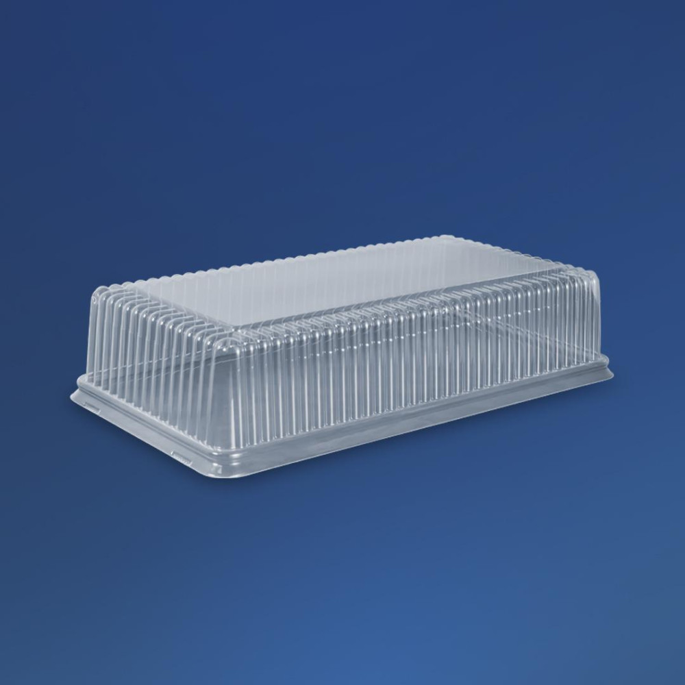 Упаковка для торта пластиковая прямоугольная ПС-621 белая с крышкой 3200 мл 286х150х95 мм 1 шт (300 шт/ящ)
