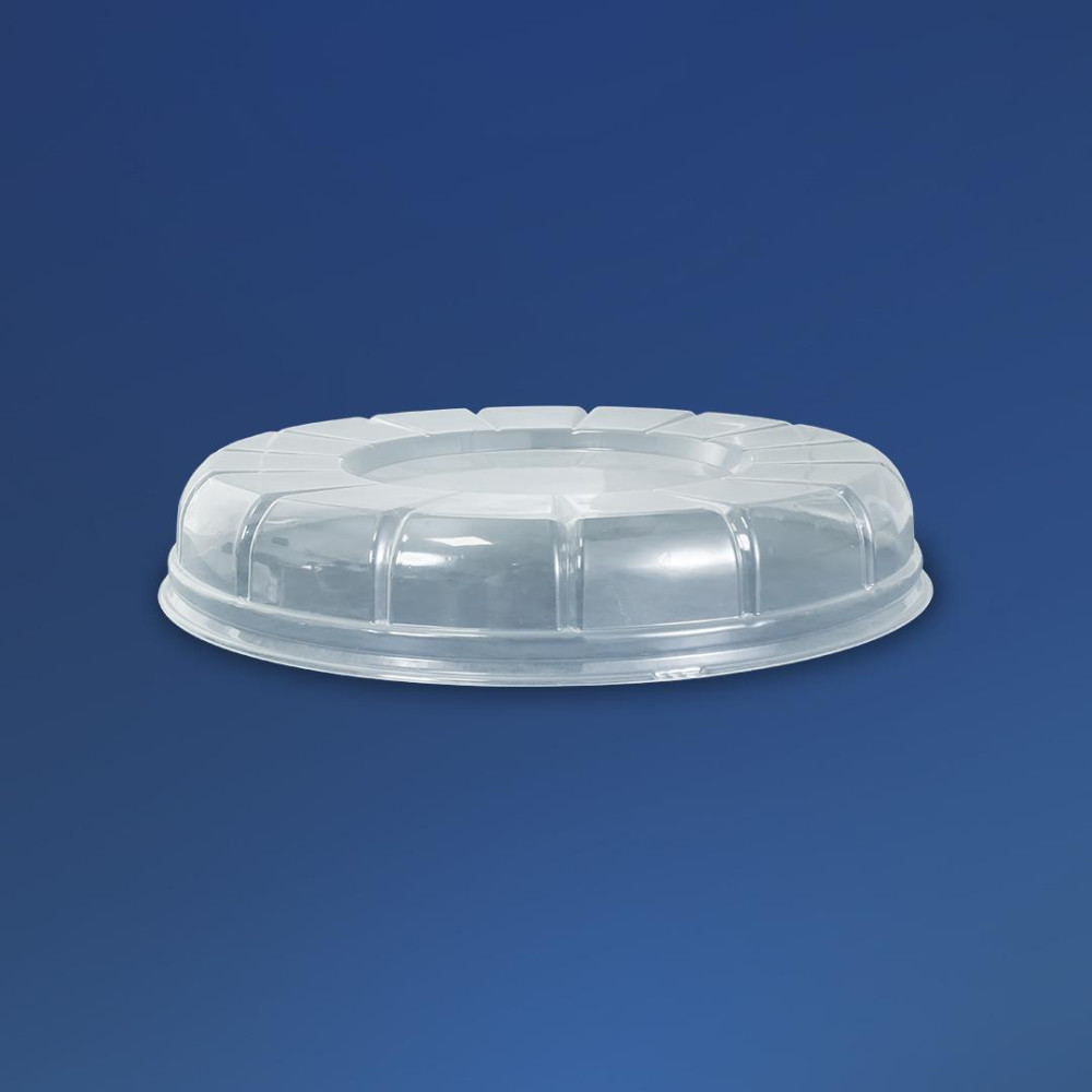 Упаковка для торта пластиковая круглая ПС-231 белая с крышкой 700 мл 235х40 мм 200 шт/ящ