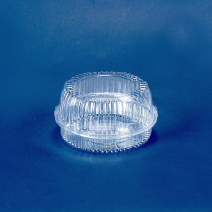 Упаковка для торта пластиковая круглая ПС-220 прозрачная с крышкой 1800 мл 196х95 мм 300 шт/ящ