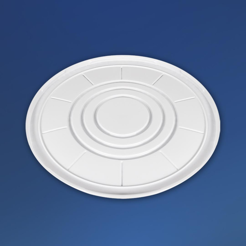 Упаковка для торта пластиковая круглая ПС-260 белая с крышкой 7200 мл 335х122 мм 1 шт (75 шт/ящ)