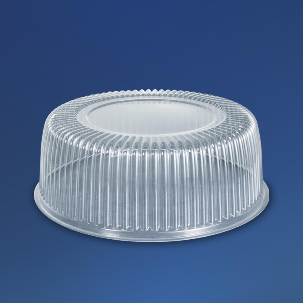 Упаковка для торта пластиковая круглая ПС-241 белая с крышкой 3000 мл 260х85 мм 200 шт/ящ