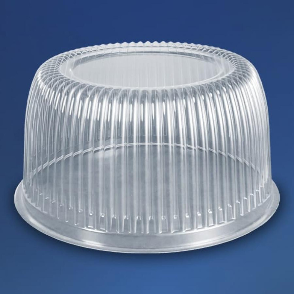 Упаковка для торта пластиковая круглая ПС-230 белая с крышкой 2500 мл 235х115 мм 1 шт (200 шт/ящ)