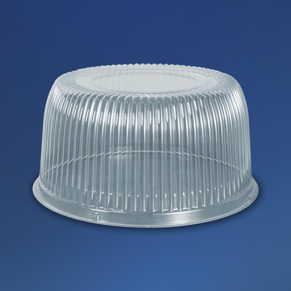 Упаковка для торта пластиковая круглая ПС-24 белая с крышкой 3500 мл 260х116 мм 200 шт/ящ