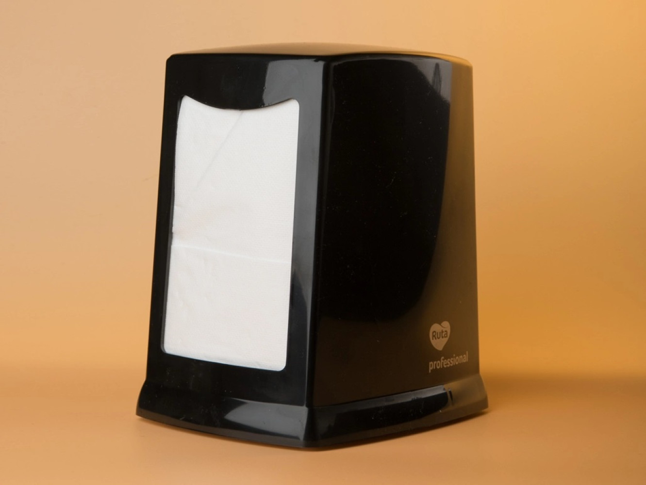 Диспенсер для барных салфеток пластиковый Ruta Professional черный 12,4х17,5х15 см
