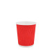 Стакан бумажный гофрированный красный 175 мл 20 шт/уп (кр70, d70) (45 уп/ящ)