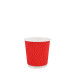 Стакан бумажный гофрированный красный 110 мл 20 шт/уп (40 уп/ящ) 