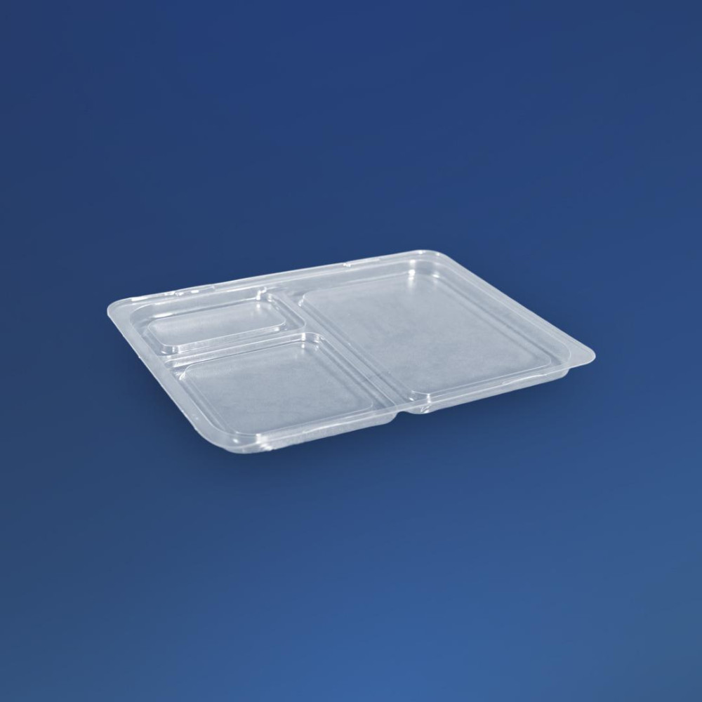 Соусник пластиковый прямоугольный ПС-66 черный с крышкой 185 мл 120х90х25 мм 100 шт/уп (800 шт/ящ)