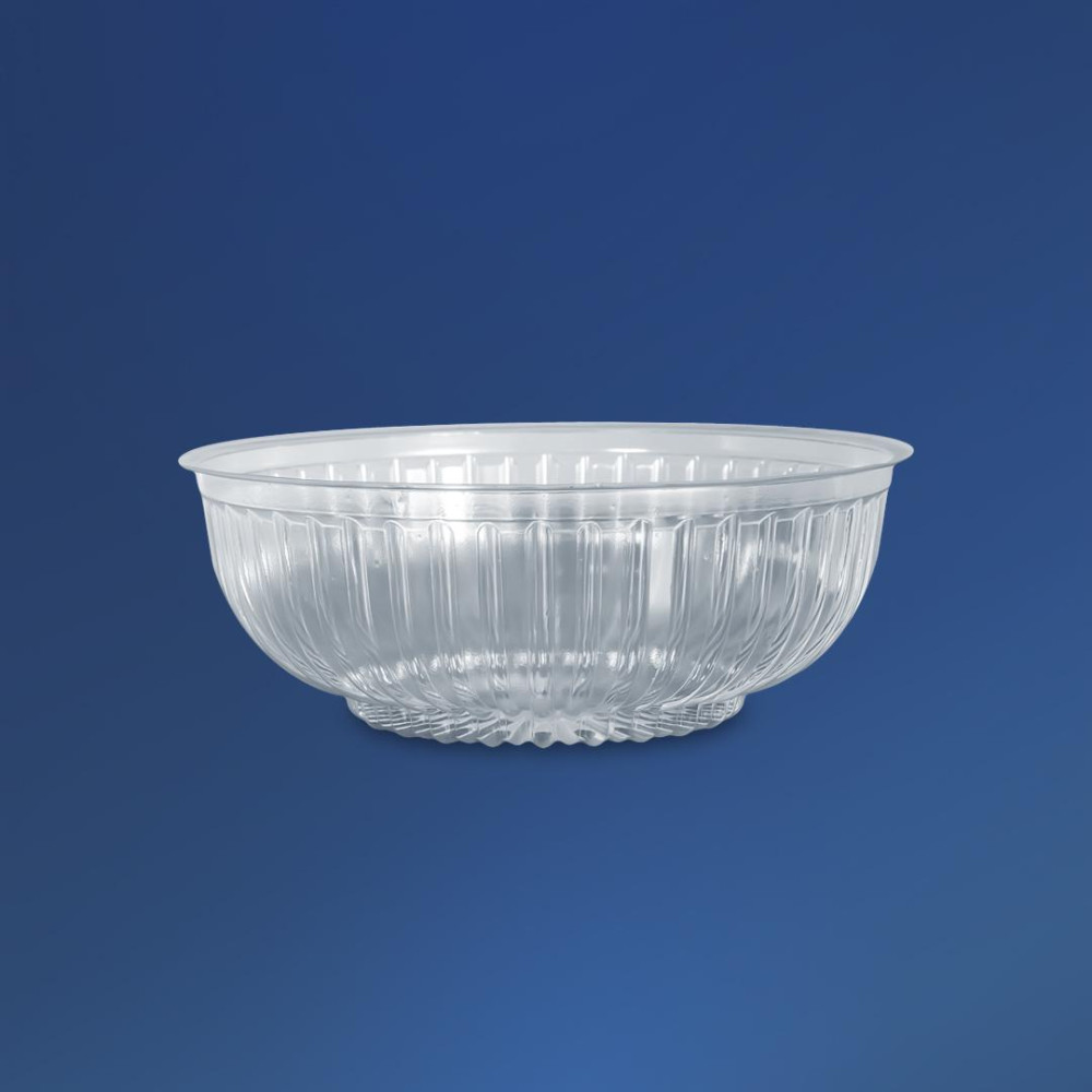 Салатник пластиковый круглый ПС-210 прозрачный с крышкой 700 мл 158х58 мм 1 шт (500 шт/ящ)