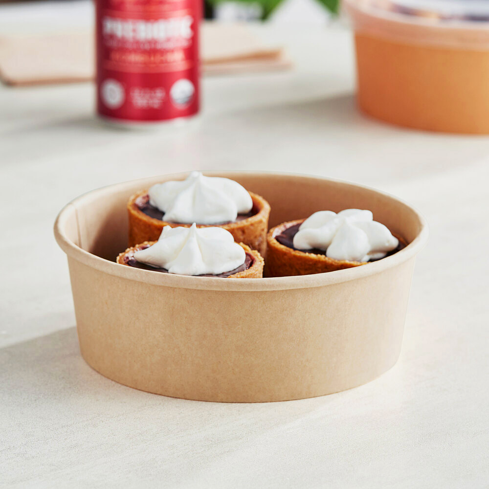 Салатник бумажный круглый крафт 550 мл 142х53 мм 1 шт (50/400)