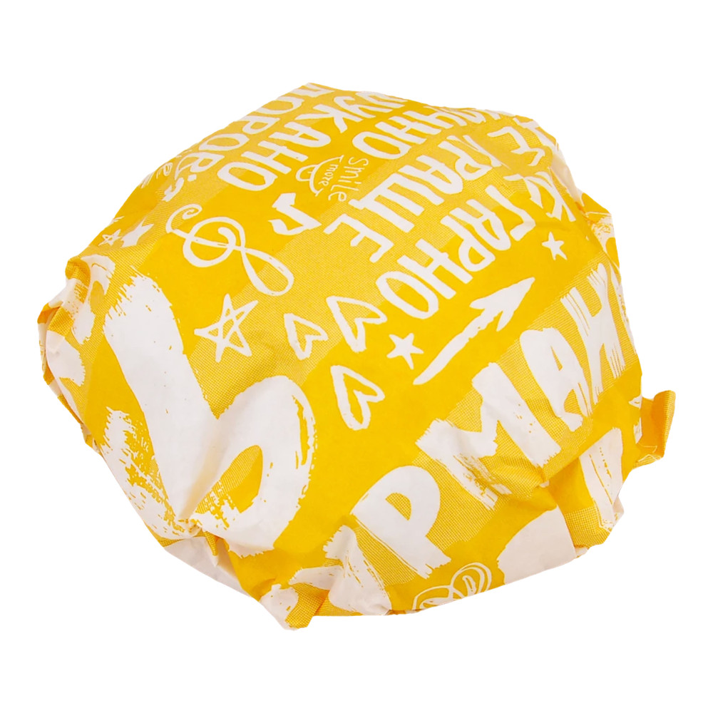 Бумага упаковочная листовая с рисунком Чизбургер 32х32 см 30 г/м2 500 листов/уп