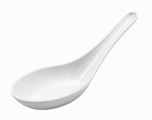 Ложка из меламина белая 20 мл 13,8 см