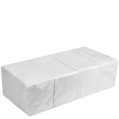 Салфетка столовая 1/8 сложения двухслойная белая 30х30 см 200 листов/уп