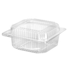 Контейнер пластиковый ПС-6 прозрачный с крышкой 400 мл 118х118х50 мм 700 шт/ящ