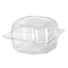 Контейнер пластиковый ПС-7 прозрачный с крышкой 560 мл 118х118х68 мм 700 шт/ящ