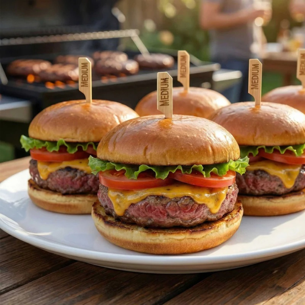 Шпажка бамбуковая Гольф со степенью прожарки Medium 90 мм 100 шт/уп (100 уп/ящ)