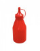 Бутылка для соуса пластиковая красная с колпачком 250 мл