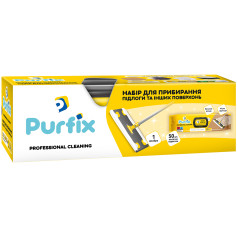 Набор для уборки пола Purfix швабра + салфетки влажные 50 шт