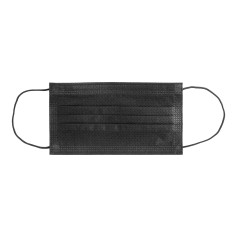 Маска медицинская Polix PRO&MED трехслойная черная 17х9,5 см 1 шт (50/2500)