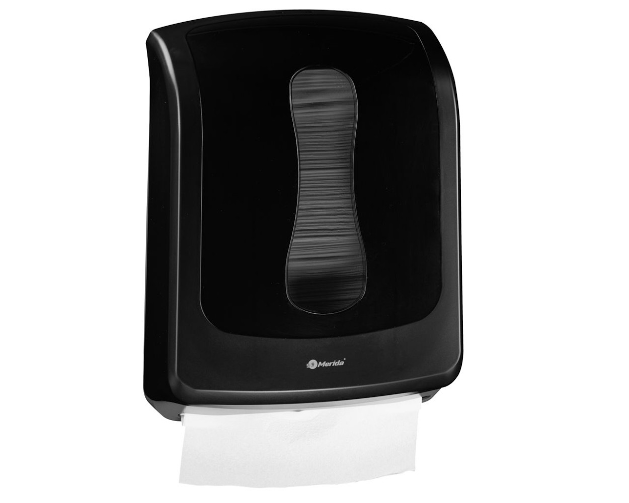 Диспенсер для листовых полотенец пластиковый Merida One Slim черный 26,7х35,6х11,9 см