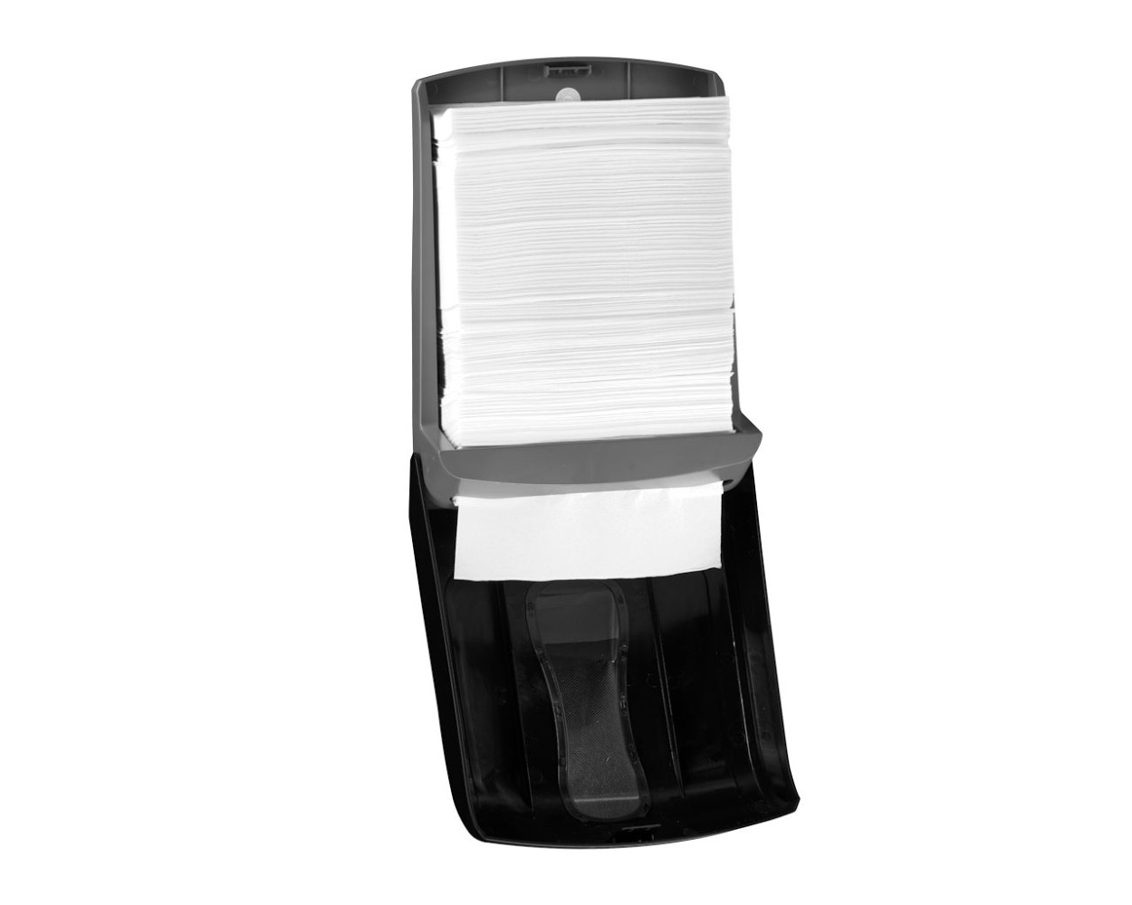 Диспенсер для листовых полотенец пластиковый Merida One Slim черный 26,7х35,6х11,9 см