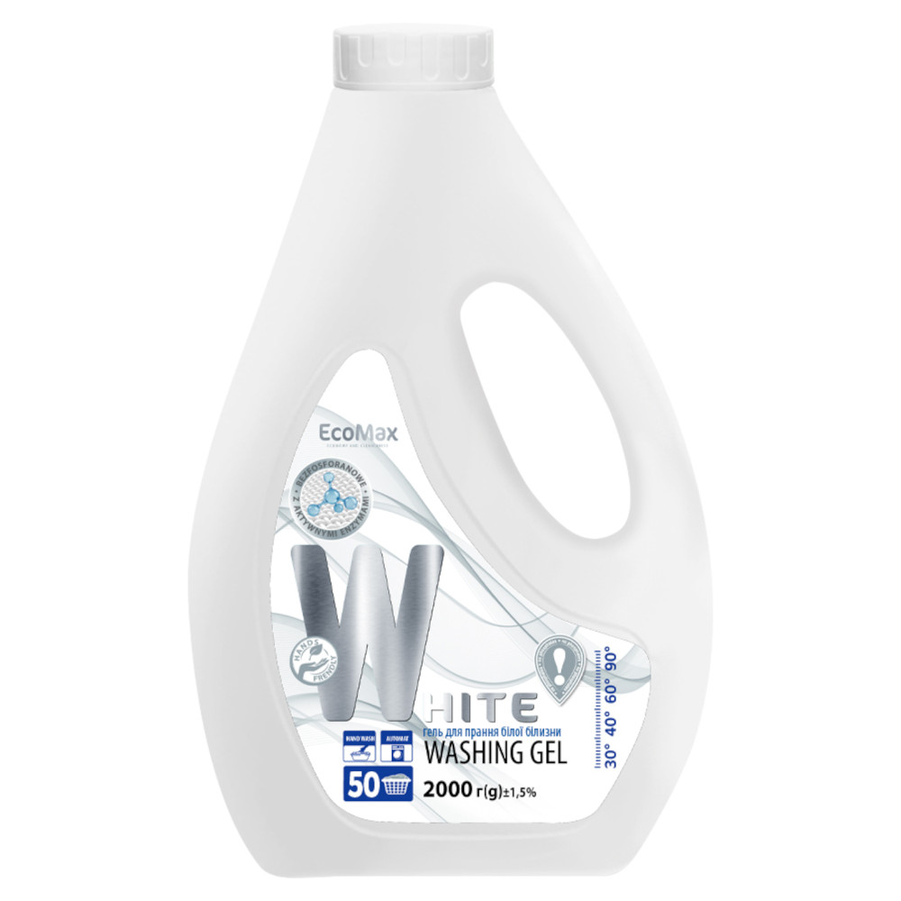 Гель для стирки белого белья EcoMax White 2 кг (6 шт/ящ)
