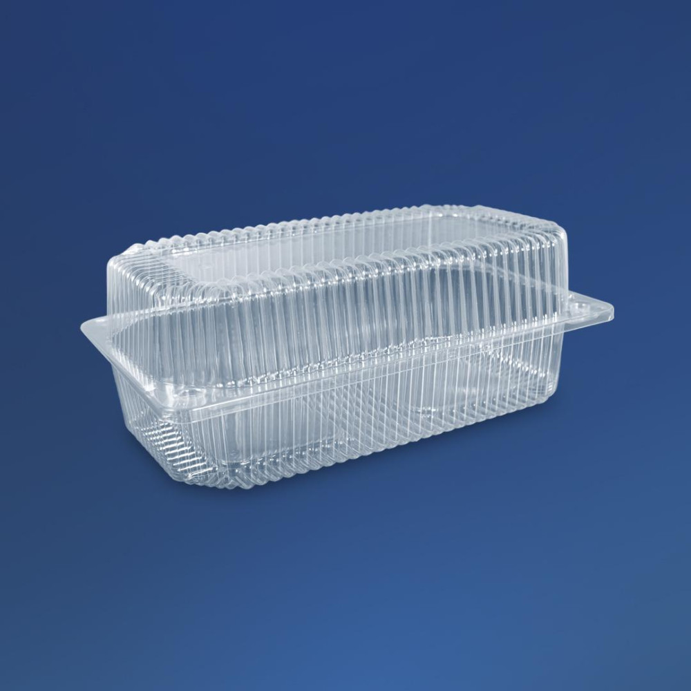 Контейнер пластиковый ПС-122 прозрачный с крышкой 1700 мл 230х130х87 мм 500 шт/ящ
