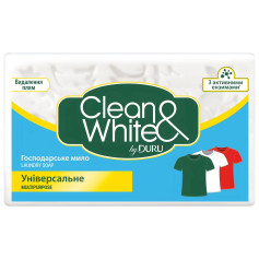 Мыло хозяйственное универсальное Duru Clean&White твердое 120 г 4 шт/уп (21 уп/ящ)