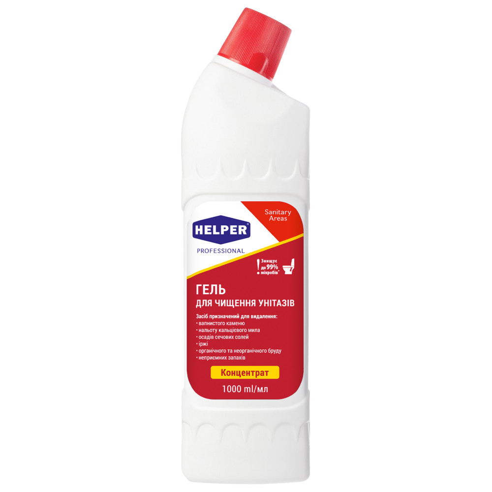 Гель для чистки унитаза Helper Professional 1 л (12 шт/ящ)