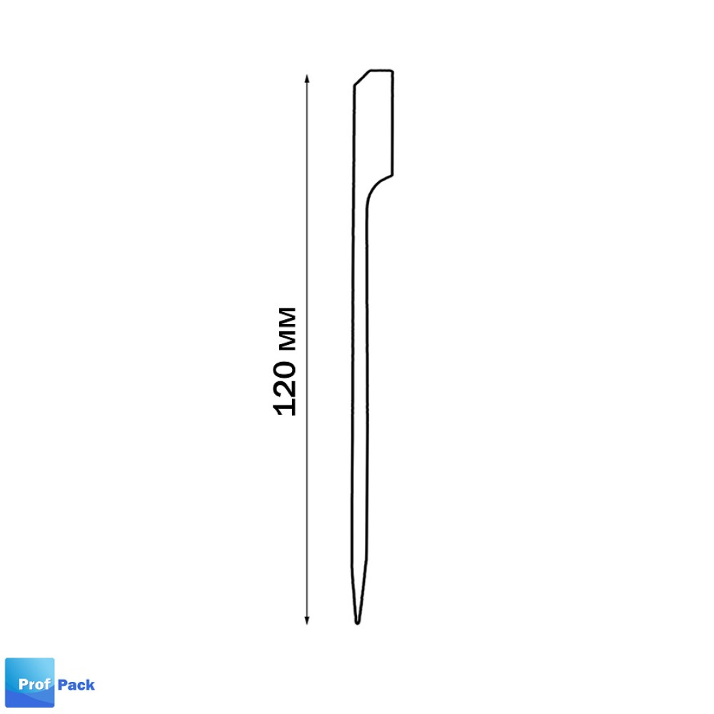 Шпажка бамбуковая Гольф 120 мм 100 шт/уп (100 уп/ящ)