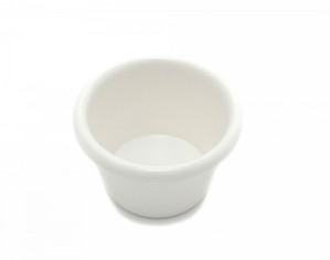 Соусник из меламина круглый белый 55 мл 6х4 см
